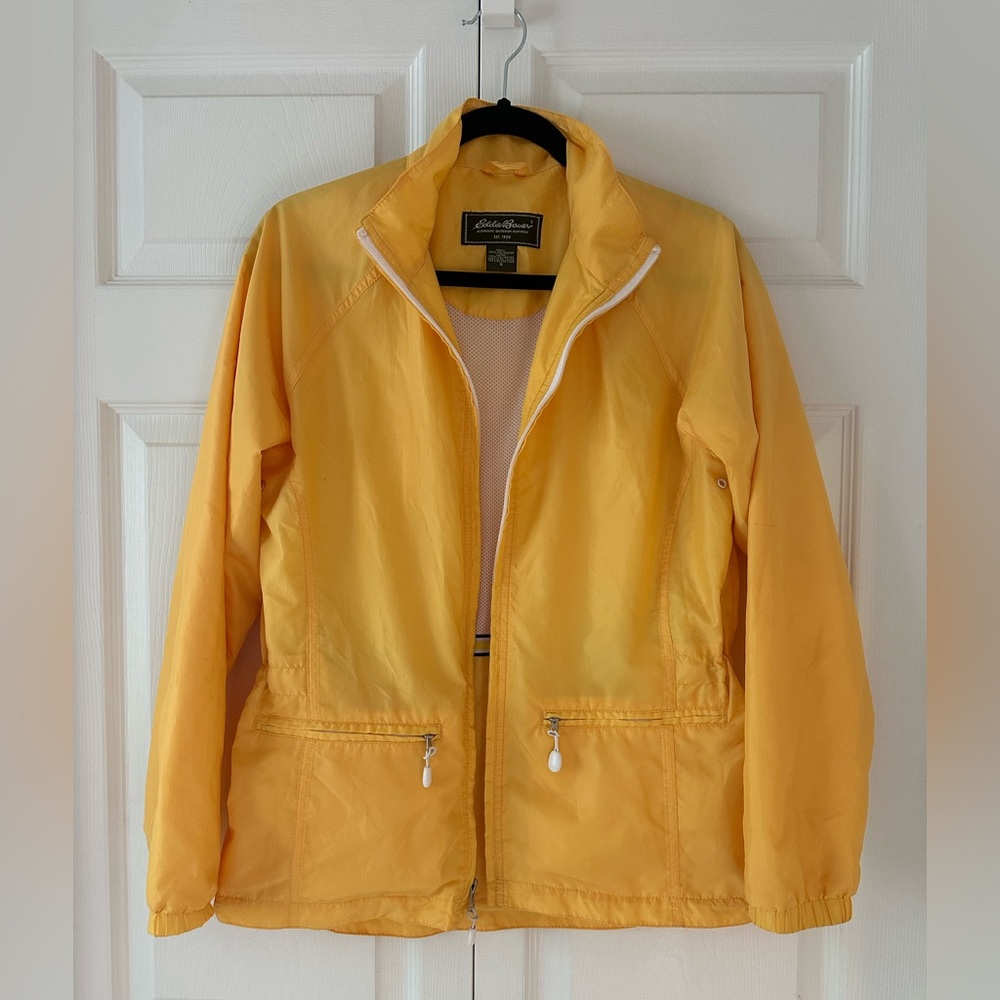 1990s Eddie Bauer Yellow Windbreaker Jacket